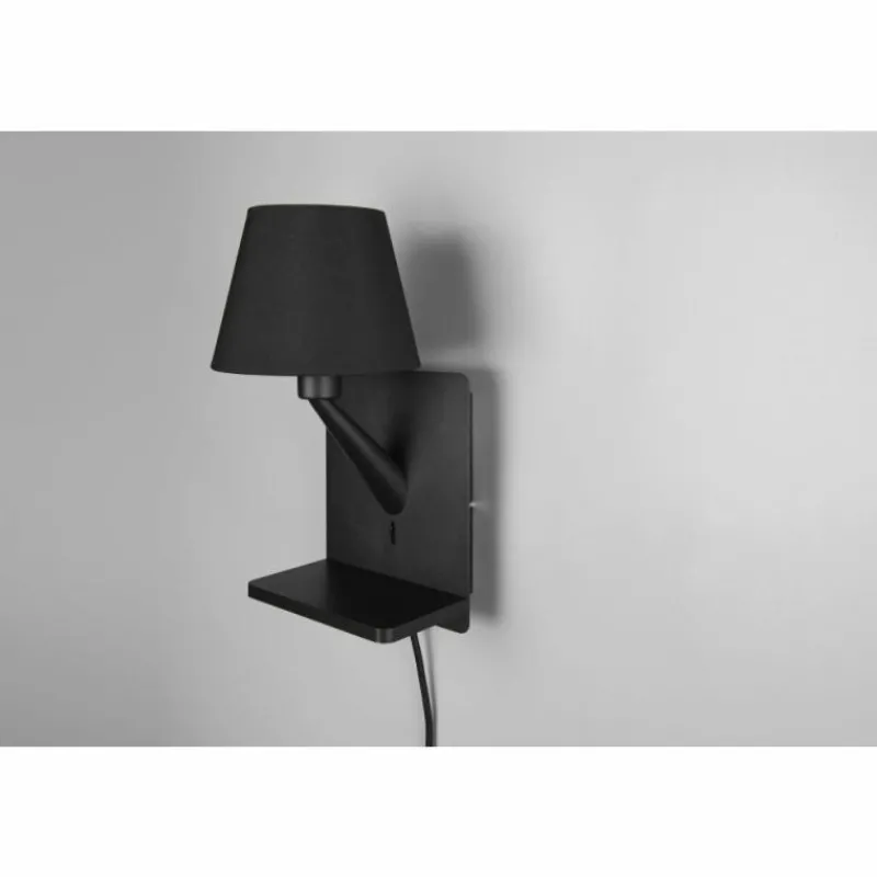 Lampes En Tissu-Luminaires Trio Comfort Applique murale Noir, 1 lumière