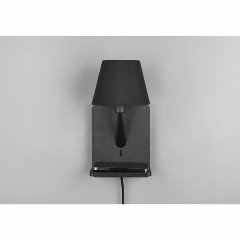 Lampes En Tissu-Luminaires Trio Comfort Applique murale Noir, 1 lumière