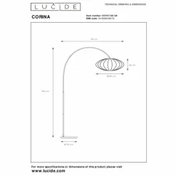 Luminaires Lucide CORINA Lampadaire Beige, 1 lumière* Lampadaires Et Lampes Sur Pied