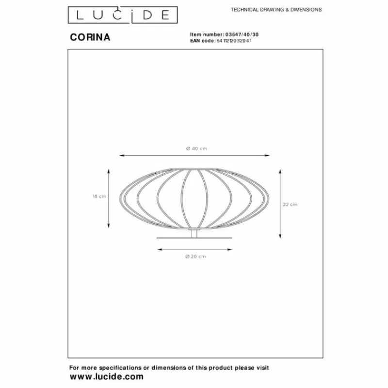 Luminaires Lucide CORINA Lampe à poser Laiton, 1 lumière* Lampes À Poser