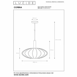 Luminaires Lucide CORINA Suspension Laiton, 1 lumière* Suspensions