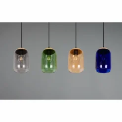Luminaires Trio Cork Suspension Noir, 4 lumières
