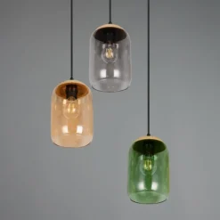 Luminaires Trio Cork Suspension Multicolore, 3 lumières