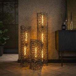 hofstein Cortecega Lampadaire Noir, 1 lumière* Lampadaires Et Lampes Sur Pied