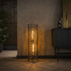 hofstein Cortecega Lampadaire Noir, 2 lumières* Lampadaires Et Lampes Sur Pied