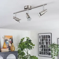 hofstein Crina Plafonnier, Spot de plafond Chrome, Nickel mat, 3 lumières* Spots Et Projecteurs