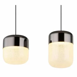 Luminaires Globo Lighting Cristallica Suspension LED Anthracite, 1 lumière