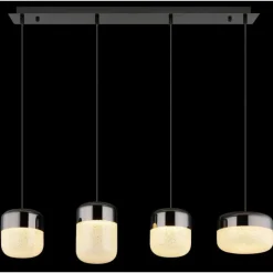 Luminaires Globo Lighting Cristallica Suspension LED Anthracite, 1 lumière