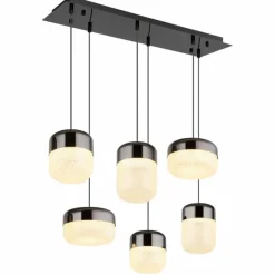 Luminaires Globo Lighting Cristallica Suspension LED Anthracite, 1 lumière