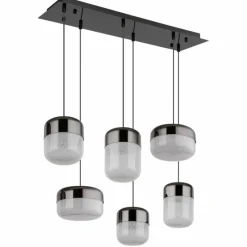 Luminaires Globo Lighting Cristallica Suspension LED Anthracite, 1 lumière