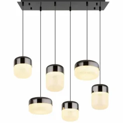 Luminaires Globo Lighting Cristallica Suspension LED Anthracite, 1 lumière
