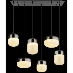 Luminaires Globo Lighting Cristallica Suspension LED Anthracite, 1 lumière