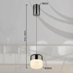 Luminaires Globo Lighting Cristallica Suspension LED Anthracite, 1 lumière