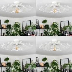 Luminaires Rustiques-hofstein Cristelo Plafonnier Blanc, 1 lumière