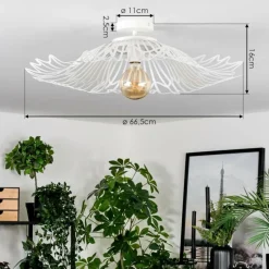 Luminaires Rustiques-hofstein Cristelo Plafonnier Blanc, 1 lumière