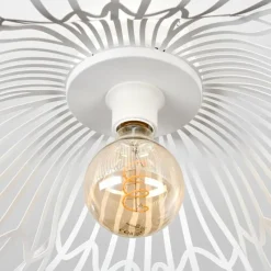 Luminaires Rustiques-hofstein Cristelo Plafonnier Blanc, 1 lumière