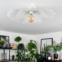 Luminaires Rustiques-hofstein Cristelo Plafonnier Blanc, 1 lumière