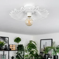 Luminaires Rustiques-hofstein Cristelo Plafonnier Blanc, 1 lumière