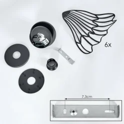 Luminaires Rustiques-hofstein Cristelo Plafonnier Noir, 1 lumière