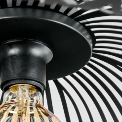 Luminaires Rustiques-hofstein Cristelo Plafonnier Noir, 1 lumière