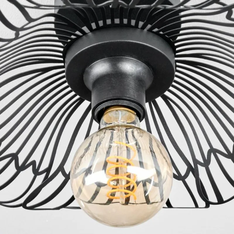 Luminaires Rustiques-hofstein Cristelo Plafonnier Noir, 1 lumière