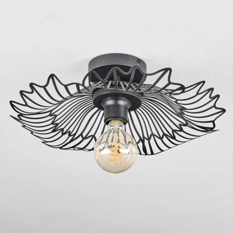 Luminaires Rustiques-hofstein Cristelo Plafonnier Noir, 1 lumière