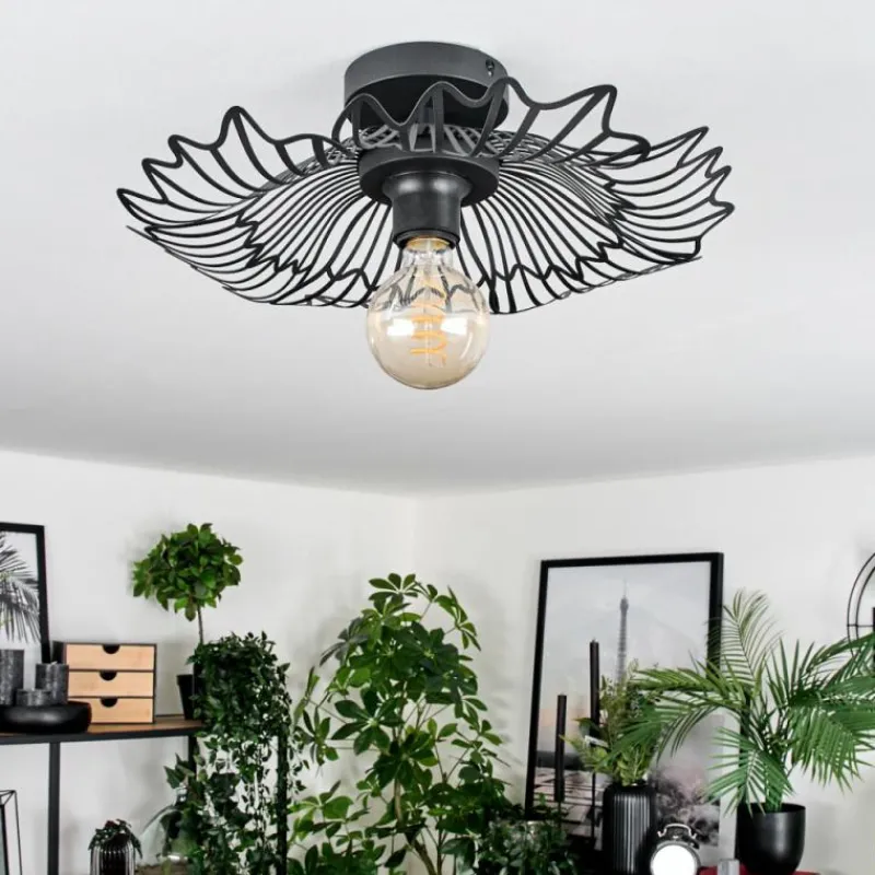 Luminaires Rustiques-hofstein Cristelo Plafonnier Noir, 1 lumière