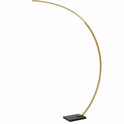 Lampes Dorées-Luminaires Lucide CURVE Lampadaire LED Noir, 1 lumière