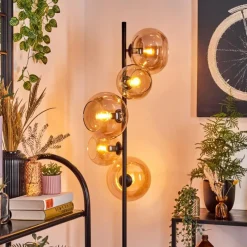 hofstein Dagan Lampadaire Ambre, 5 lumières