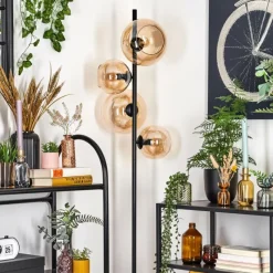 hofstein Dagan Lampadaire Ambre, 4 lumières