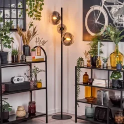 Suspension Verre Fumé-hofstein Dagan Lampadaire Clair, Fumé, 3 lumières