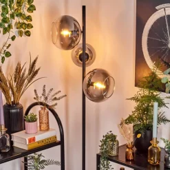 Suspension Verre Fumé-hofstein Dagan Lampadaire Clair, Fumé, 3 lumières