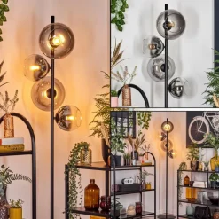 hofstein Dagan Lampadaire Clair, Fumé, 4 lumières