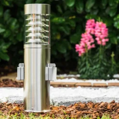 hofstein Dakar Borne lumineuse Acier inoxydable, 1 lumière