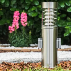 hofstein Dakar Borne lumineuse Acier inoxydable, 1 lumière