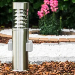 hofstein Dakar Borne lumineuse Acier inoxydable, 1 lumière