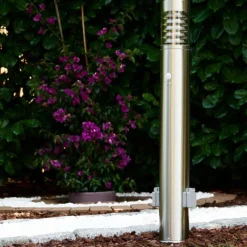 hofstein Dakar Eclairage de chemin Acier inoxydable, 1 lumière, Détecteur de mouvement