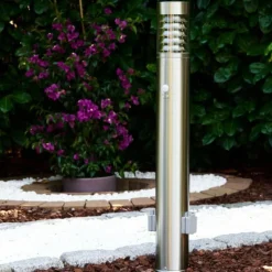 hofstein Dakar Eclairage de chemin Acier inoxydable, 1 lumière, Détecteur de mouvement