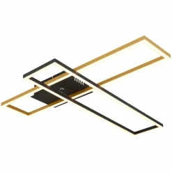 Lampes Dorées-Luminaires Globo Lighting Dakari Plafonnier LED Noir, 1 lumière