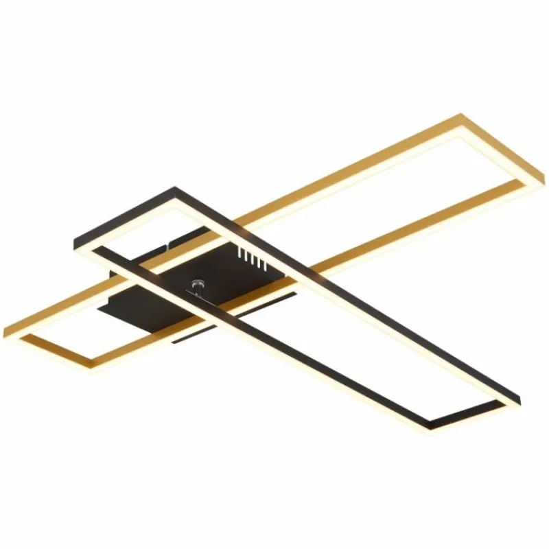 Lampes Dorées-Luminaires Globo Lighting Dakari Plafonnier LED Noir, 1 lumière