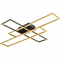 Lampes Dorées-Luminaires Globo Lighting Dakari Plafonnier LED Noir, 1 lumière