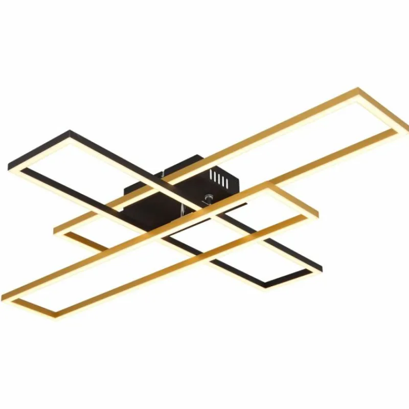 Lampes Dorées-Luminaires Globo Lighting Dakari Plafonnier LED Noir, 1 lumière