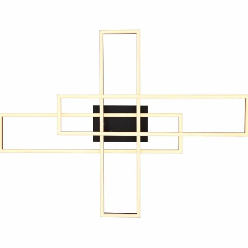 Lampes Dorées-Luminaires Globo Lighting Dakari Plafonnier LED Noir, 1 lumière