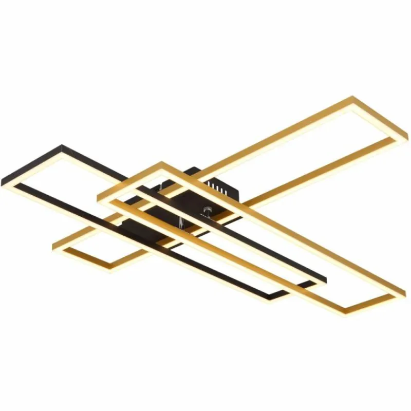 Lampes Dorées-Luminaires Globo Lighting Dakari Plafonnier LED Noir, 1 lumière