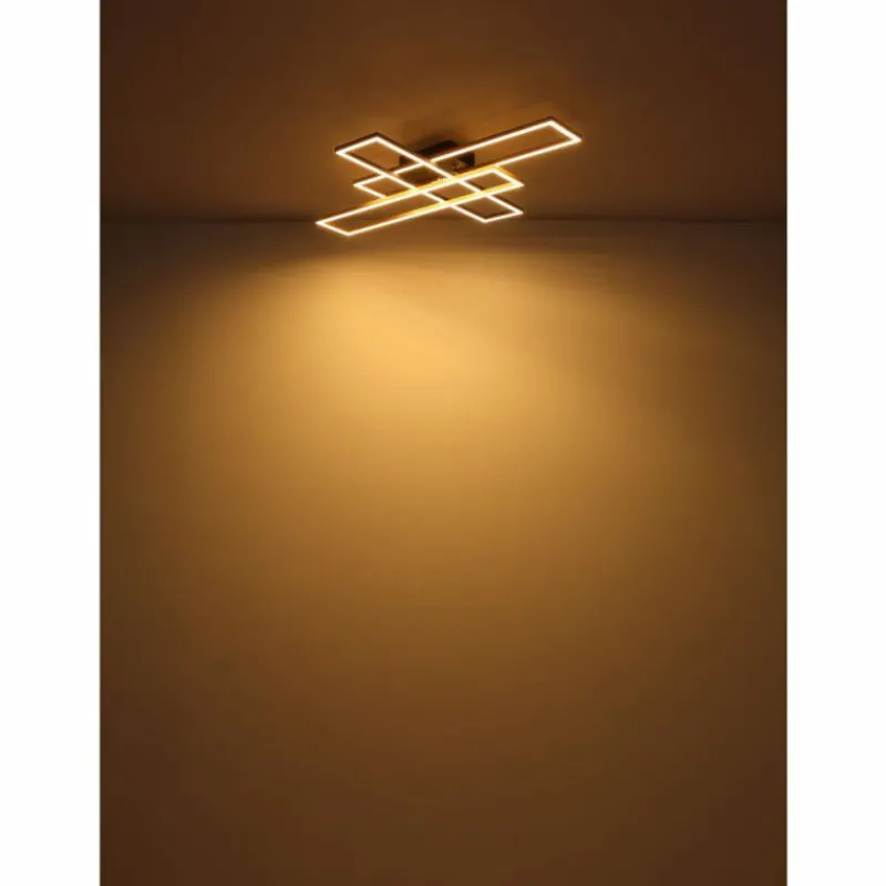 Lampes Dorées-Luminaires Globo Lighting Dakari Plafonnier LED Noir, 1 lumière