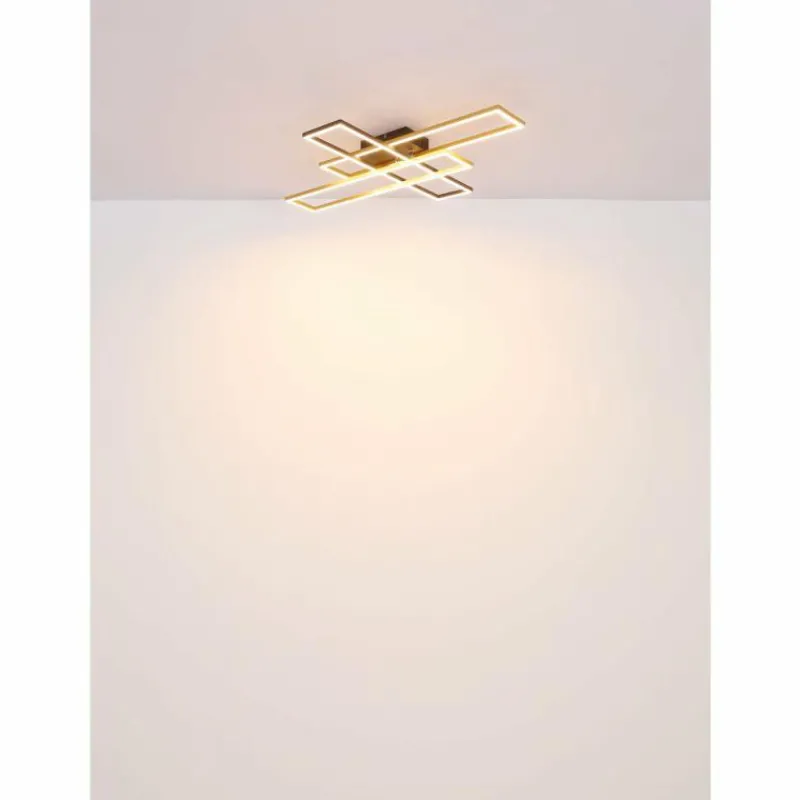 Lampes Dorées-Luminaires Globo Lighting Dakari Plafonnier LED Noir, 1 lumière