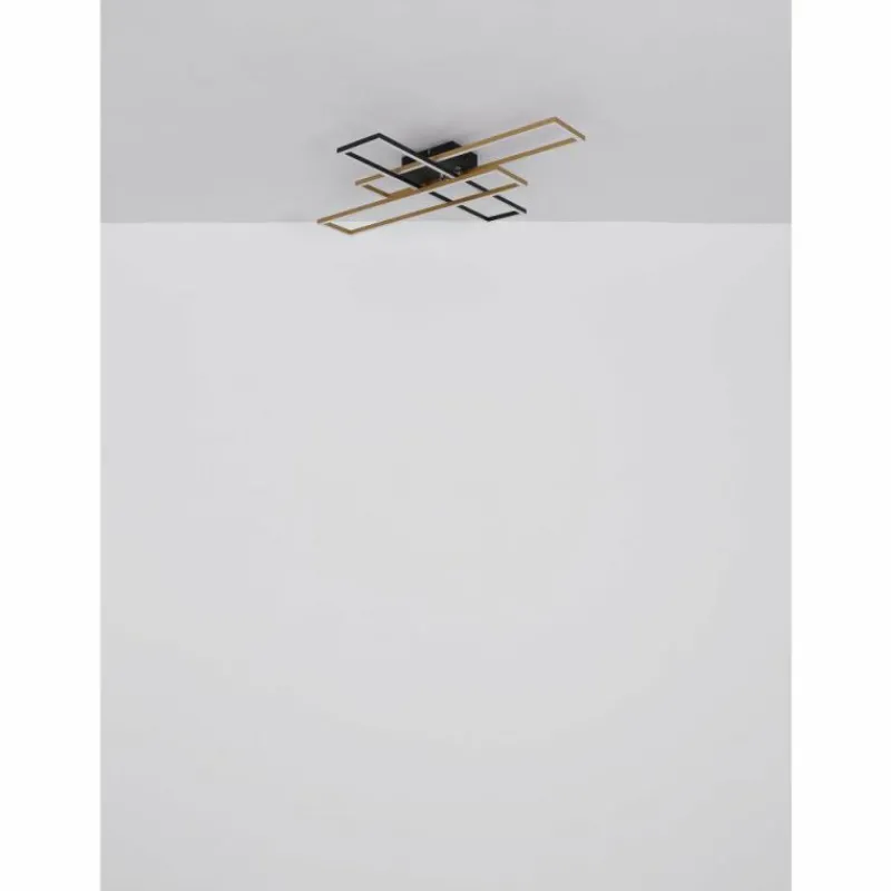 Lampes Dorées-Luminaires Globo Lighting Dakari Plafonnier LED Noir, 1 lumière