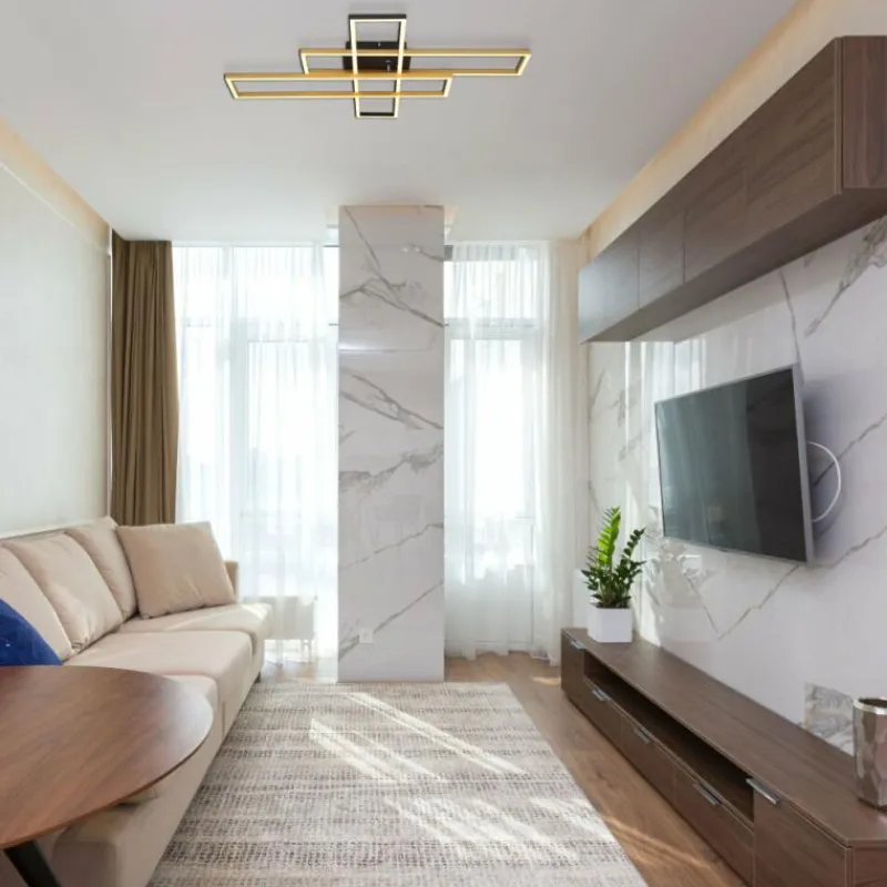 Lampes Dorées-Luminaires Globo Lighting Dakari Plafonnier LED Noir, 1 lumière