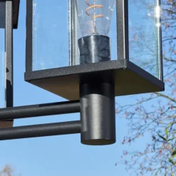 hofstein Dalasjo Réverbère, Eclairage de chemin Noir, 3 lumières