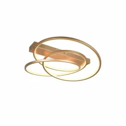 Lampes Dorées-Luminaires Trio Darvin Plafonnier LED Or, 1 lumière